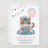 Prinzessin Kitty Mädchen Geburtstagsfeier Einladung (Vorderseite)