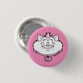Prinzessin Kitty Pink Glitter Grafik von Screwball Button (Vorne & Hinten)