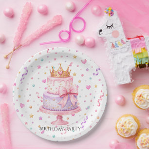 Prinzessin Konfetti Geburtstagsfeier Pappteller