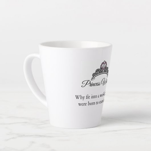 Prinzessin Krieger Tasse - Warum in eine Welt pass (Linke Ecke)