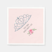 Prinzessin, Krone, Glitzer, Serviette (Vorderseite)