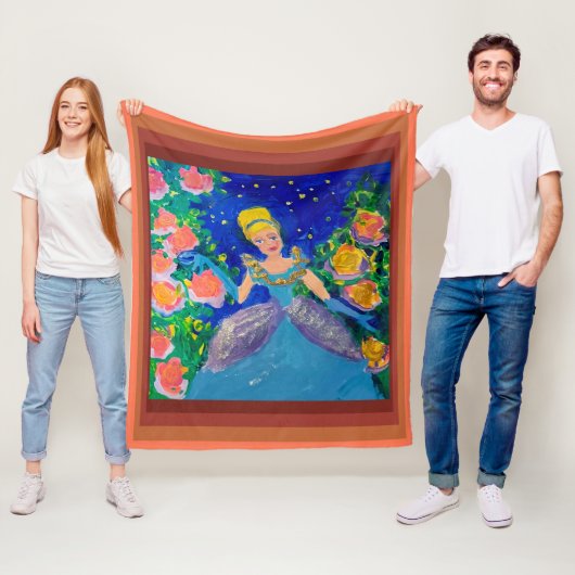 Prinzessin "Kunst von Kindern" Fleecedecke (Beispiel)