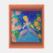 Prinzessin "Kunst von Kindern" Fleecedecke (Vorderseite)