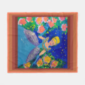 Prinzessin "Kunst von Kindern" Fleecedecke (Vorderseite (Horizontal))