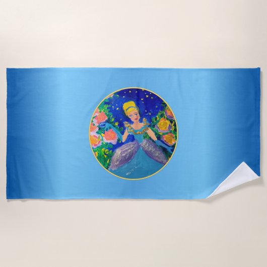 Prinzessin "Kunst von Kindern" Strandtuch (Vorderseite)