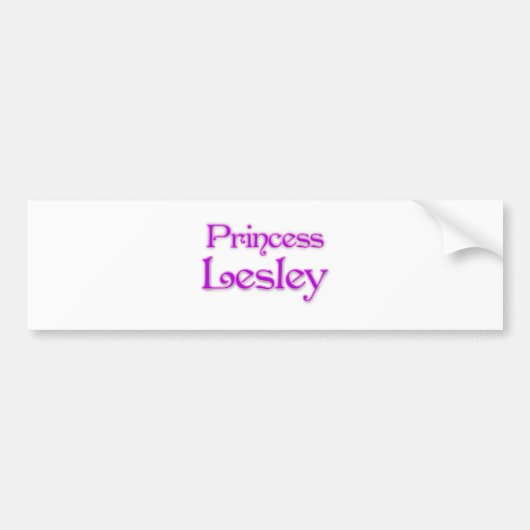 Prinzessin Lesley Autoaufkleber (Vorne)