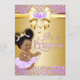 Prinzessin Lilac u. Golddiamant-Afroamerikaner Einladung