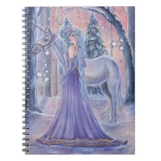 Prinzessin Lumi mit Einhorn Kunst von Renee Lavoie Notizblock