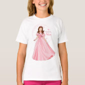 Prinzessin Madison in der rosa Kleidung Girls T - T-Shirt (Vorderseite)