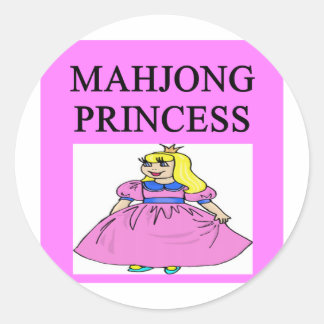 Prinzessin MAHJONG Runder Aufkleber