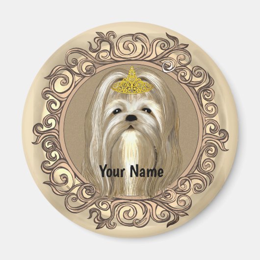 Prinzessin Malteser Hund Magnet (Vorne)