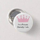 Prinzessin Metal Button Badge (Vorne & Hinten)