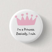 Prinzessin Metal Button Badge (Vorderseite)
