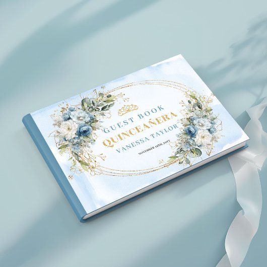 Prinzessin Mis Quince Gästebuch mit Boho-Grün