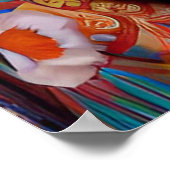 Prinzessin mit Blumenkopfschal Poster (Ecke)