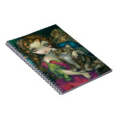 "Prinzessin mit eine Maine-Waschbär-Katzen-" Notizblock (Rechte Seite)