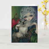 "Prinzessin mit eine Ragdoll Katzen-" Gruß Karte (Gelbe Blume)