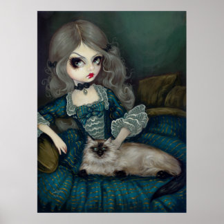 Prinzessin mit einem katzengotischen Rokoko aus de Poster