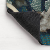 Prinzessin mit einer Himalajakatze Mousepad (Ecke)