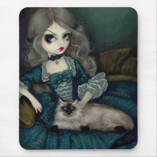 Prinzessin mit einer Himalajakatze Mousepad