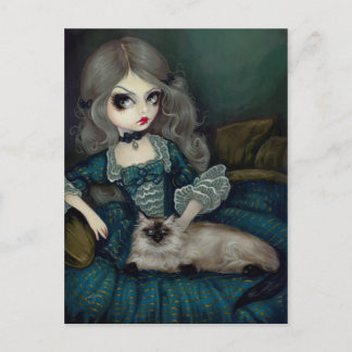"Prinzessin mit einer Katze aus dem Himalaya" Post Postkarte
