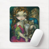 "Prinzessin mit einer Maine-Waschbär-Katze" Mousepad (Mit Mouse)