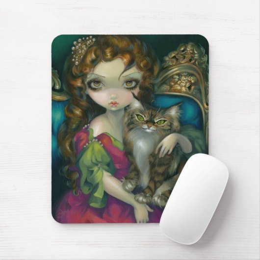 "Prinzessin mit einer Maine-Waschbär-Katze" Mousepad (Mit Mouse)