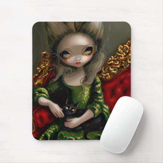 "Prinzessin mit einer schwarzen Katze" Mousepad (Mit Mouse)