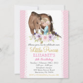 Prinzessin mit Einladung zur Geburtstagsparty von  (Vorderseite)