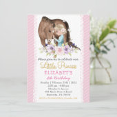 Prinzessin mit Einladung zur Geburtstagsparty von  (Stehend Vorderseite)