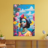 Prinzessin mit farbiger Gesichtsfarbe Leinwanddruck (Insitu (Wohnzimmer))