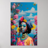 Prinzessin mit farbiger Gesichtsfarbe Poster (Vorne)