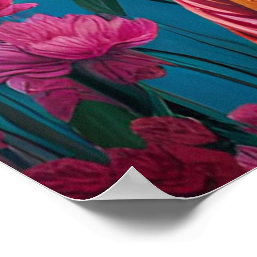 Prinzessin mit farbiger Gesichtsfarbe Poster (Ecke)