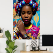 Prinzessin mit fett gedrucktem Armband Poster (Heimbüro)