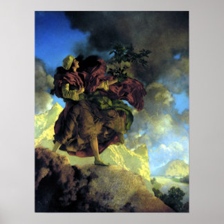 Prinzessin mit Gesangsbaum von Maxfield Parrish Poster