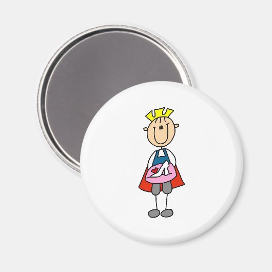 Prinzessin mit Glass Slipper Magnet (Vorderseite/Rückseite)