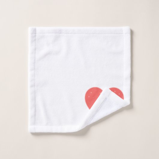 Prinzessin mit Herz-Personalisiert-Badetücher-Set Badhandtuch Set (Waschlappen)