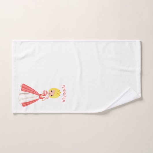 Prinzessin mit Herz-Personalisiert-Badetücher-Set Badhandtuch Set (Handtuch)