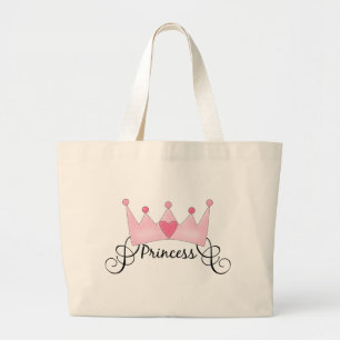 Prinzessin mit Krone - anpassbar Jumbo Stoffbeutel
