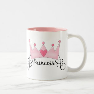 Prinzessin mit Krone - anpassbar Zweifarbige Tasse