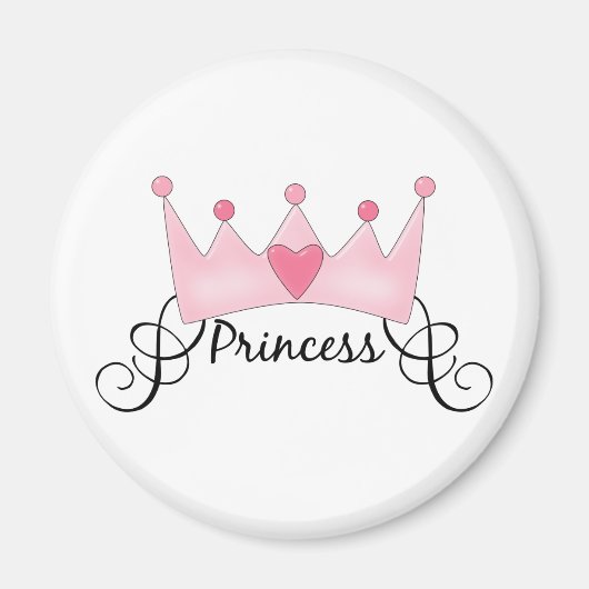 Prinzessin mit Krone - individuell einstellbar Magnet (Vorne)