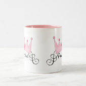 Prinzessin mit Krone - individuell einstellbar Zweifarbige Tasse (Mittel)