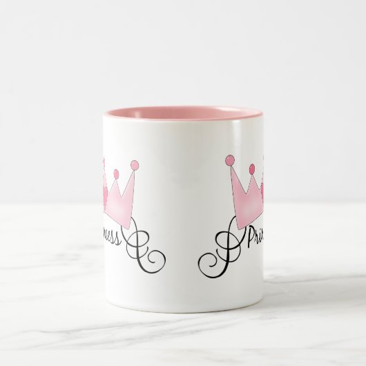 Prinzessin mit Krone - individuell einstellbar Zweifarbige Tasse (Mittel)