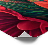 Prinzessin mit rosa Blume Poster (Ecke)