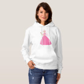 Prinzessin mit Rose Frauenhoodie Hoodie (Vorne ganz)