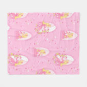 Prinzessin mit Rosen Fleecedecke (Vorderseite (Horizontal))