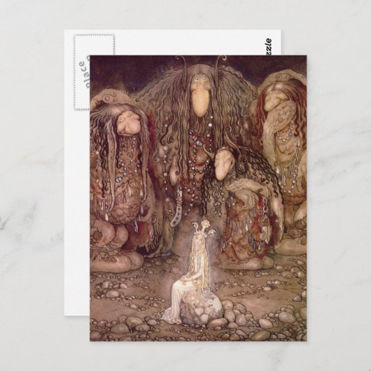 Prinzessin mit Schleppangeln Postkarte (Vorne/Hinten)