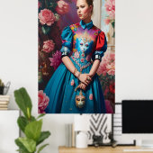 Prinzessin mit Silberkrone Poster (Heimbüro)