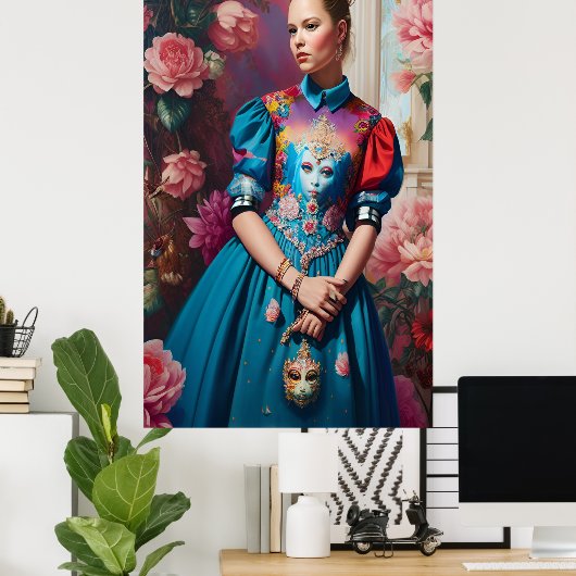 Prinzessin mit Silberkrone Poster (Heimbüro)