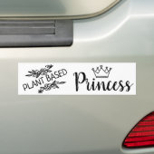 Prinzessin mit veganer Blumenpracht und Krone auf Autoaufkleber (Auf Auto)